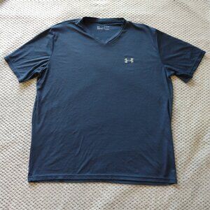 Under Armour Men's Short Sleeve Blue Shirt Loose HEATGEAR Size XL